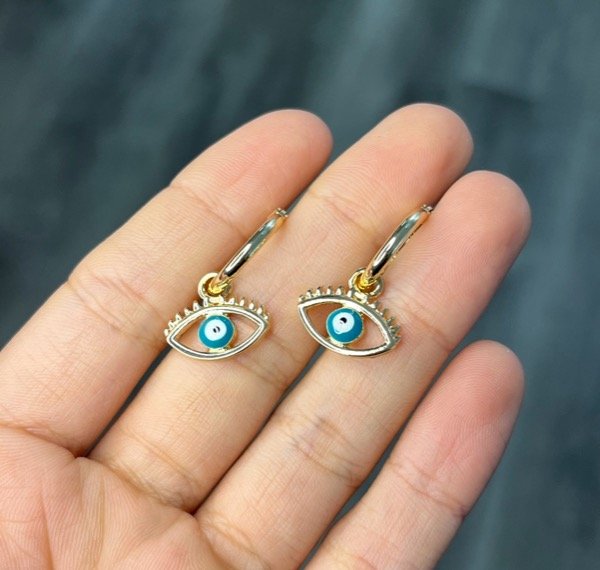 Producto - AD aros ojo turco verde