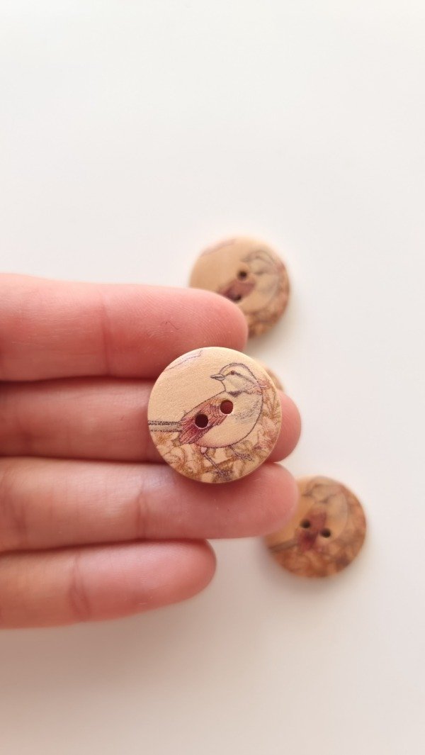 Producto - Botón 18 mm PÁJARO diseño 7