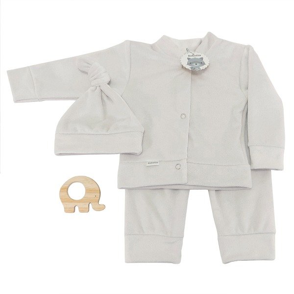 Producto - Conjunto Plush Bebé 3 P / Visón Claro