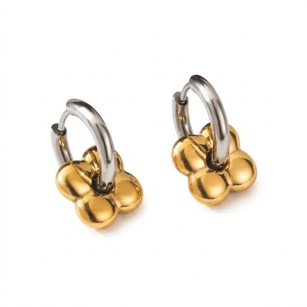 Producto - AROS FLOWER SILVER GOLD