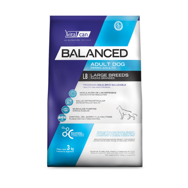 Producto - Vitalcan Balance perros adultos razas grandes 3 Kg