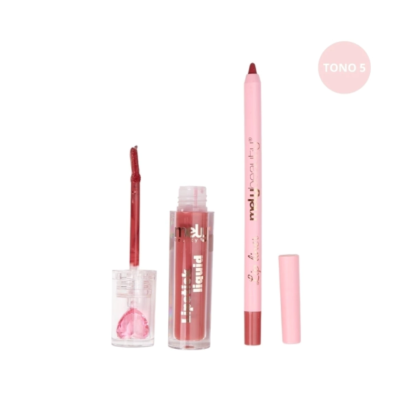 Producto - Lip combo Mely 2 en 1 gloss y delineador