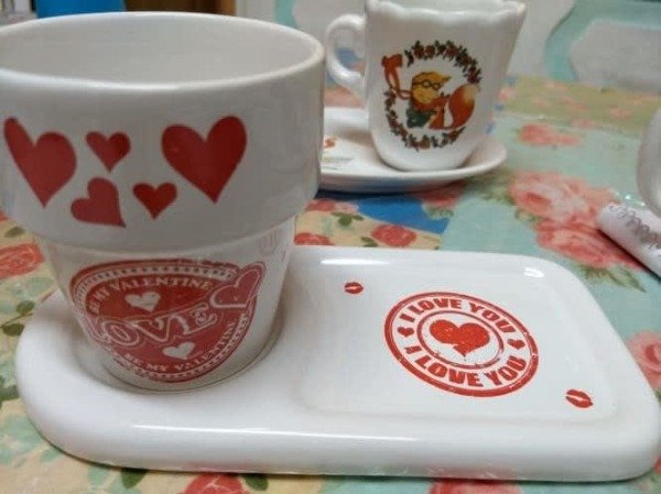 Producto - taza maceta con plato