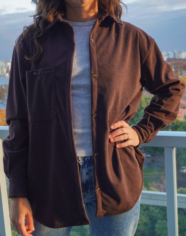 Producto - Camisaco corderoy CHOCOLATE
