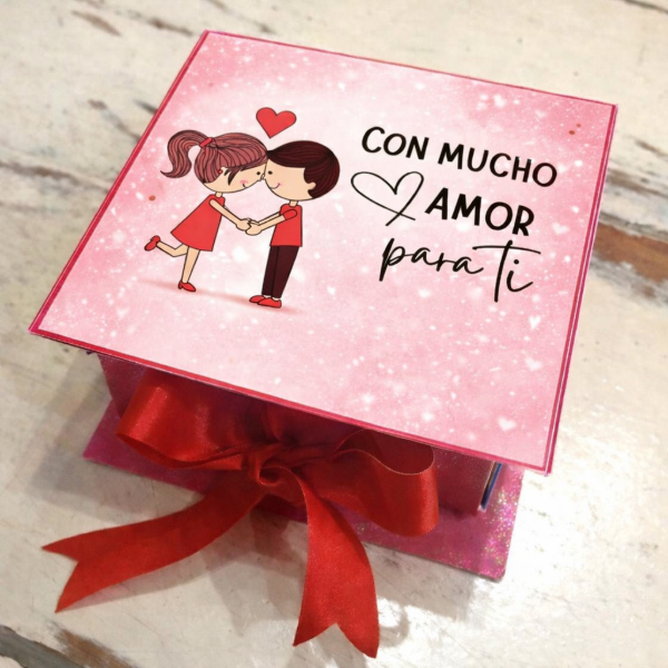 Producto - Souvenir Caja Regalo San Valentin Dia Enamorado Golosinas +  Foto Polaroid