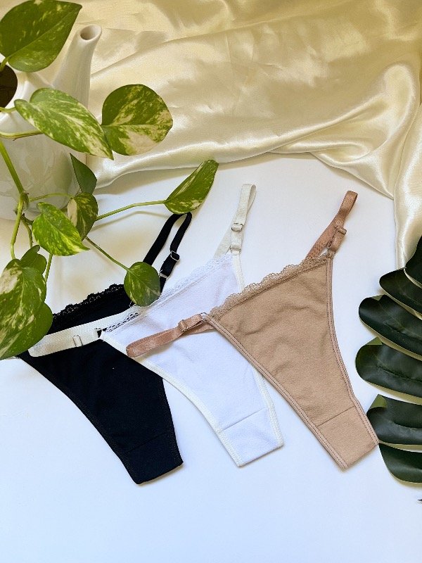 Producto - Colaless algodón regulables c/picot pack x3