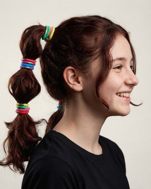 Producto - Colita Gomita De Pelo Poliester Mujer Niña Pack 12 Unidades - 0