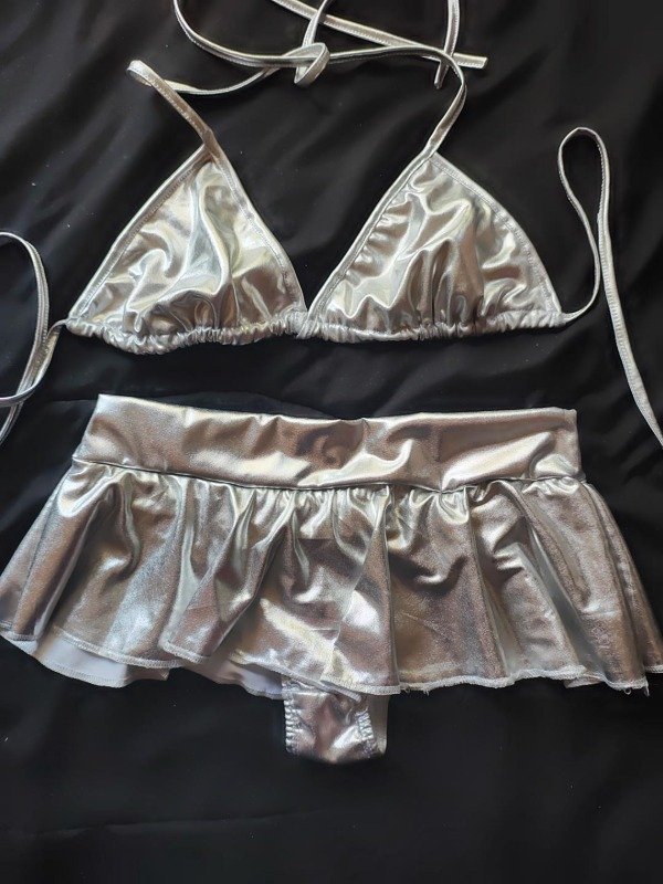 Producto - Bikini volado plateado - 1