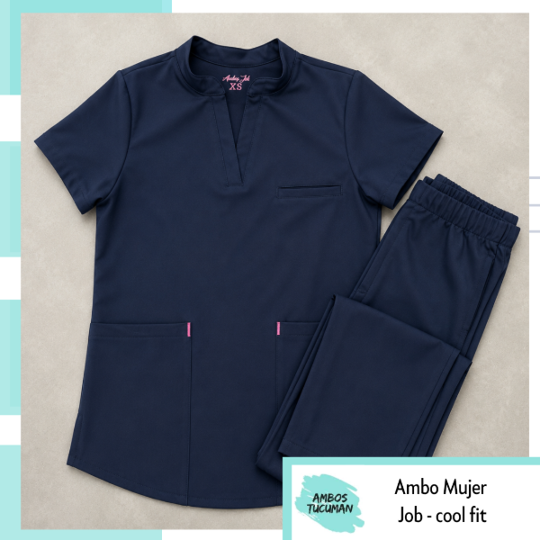 Producto - Ambo Job Azul Liso