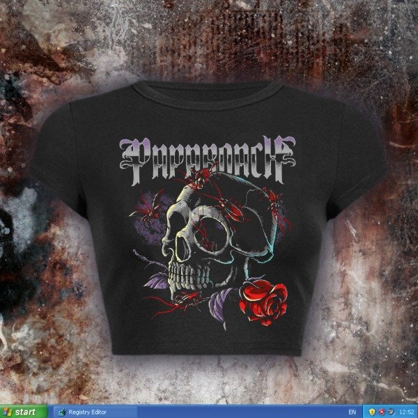 Producto - Skull PAPAROACH - Baby tee