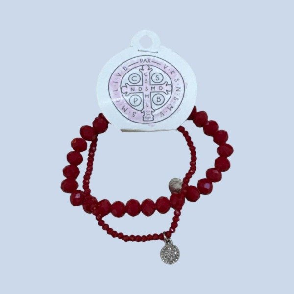 Producto - SET DE PULSERAS ROJAS LARISA (SALVE REGINA)