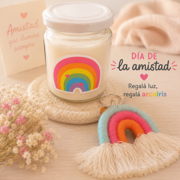 Producto - Combo Arcoiris - Velita + Llavero o Imán