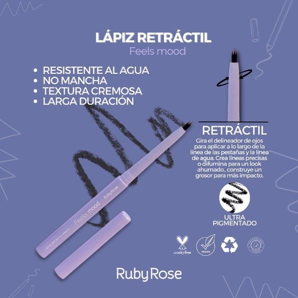 Producto - Delineador de Ojos Retractil Feels Mood - Ruby Rose
