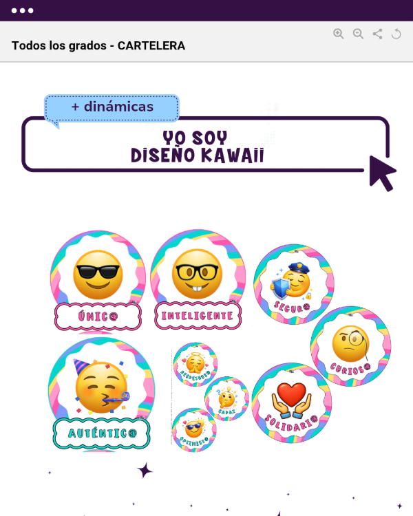 Producto - CARTELERA: YO SOY - DISEÑO KAWAII