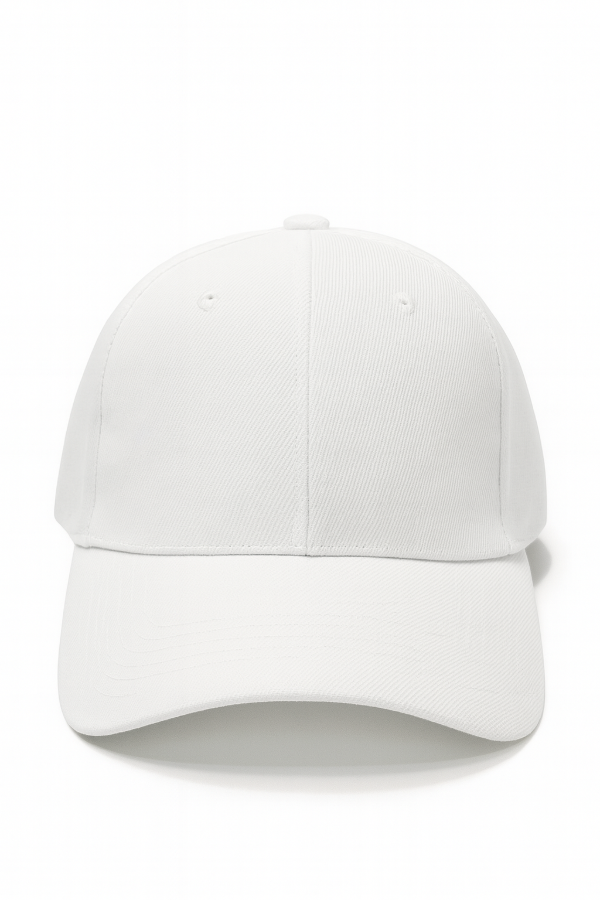 Producto - Gorra de gabardina 6 gajos, color blanco, lisa, ideal para personalizar, Urbana