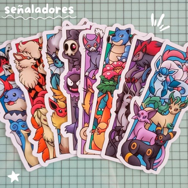 Producto - Pack x8 Señaladores de Libros Pokémon.
