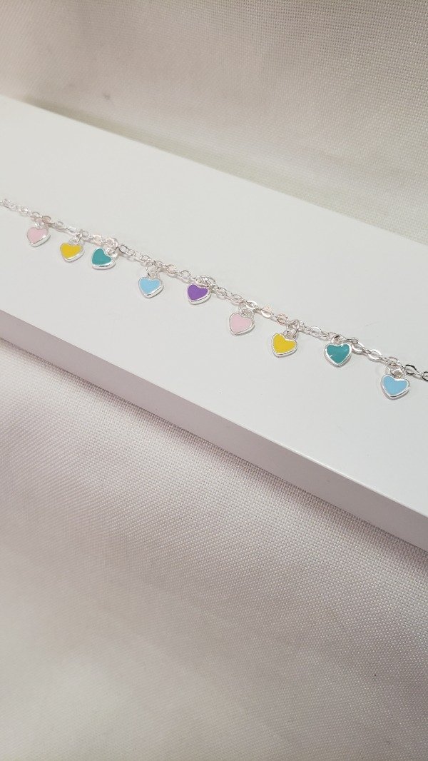 Producto - Pulsera con corazones de colores