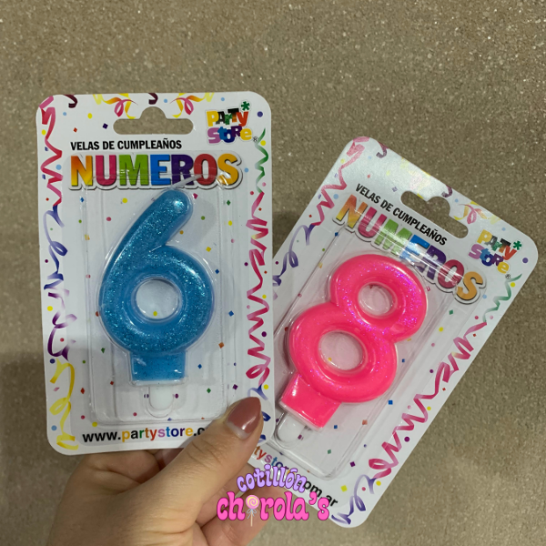 Producto - NÚMEROS BRILLO ROSA