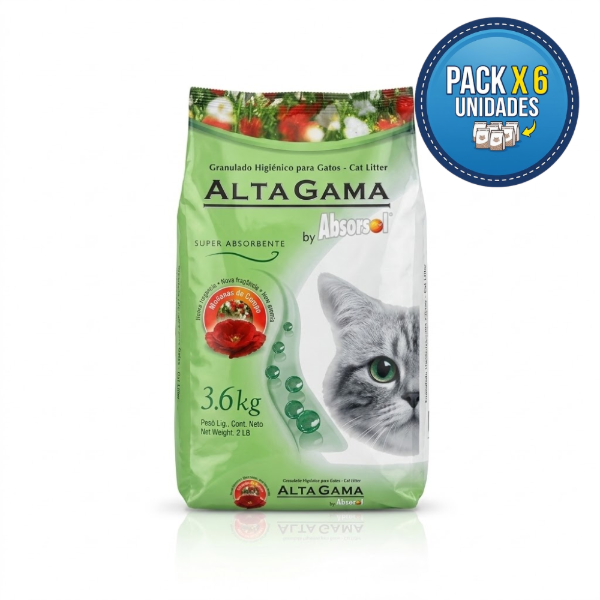 Producto - Absorsol Perfumada Mañanas de Campo Piedra Sanitaria PACK X 6 UNID x 3.6 Kg c/u