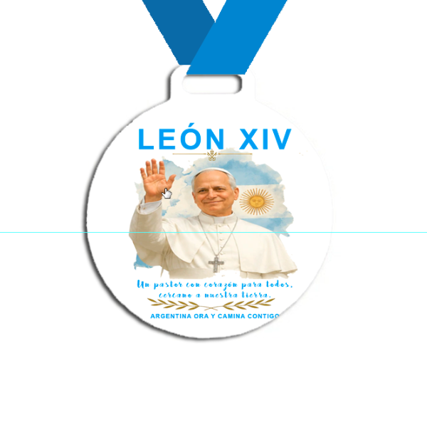 Producto - Medalla Plastica Personalizada visita Papa León XIV #20 - 13