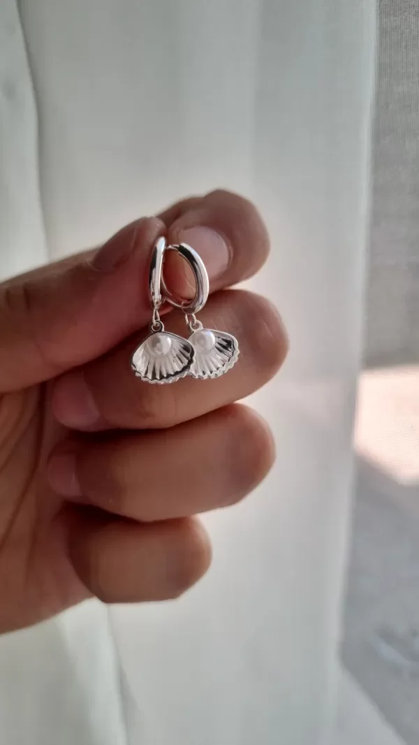 Producto - Aros caracolas y perlita ab