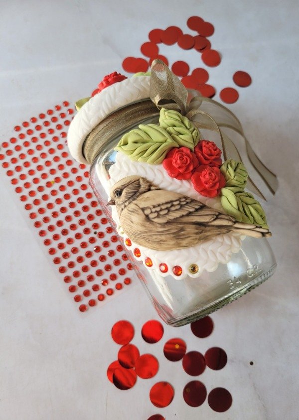 Producto - Frasco pajarito rojo