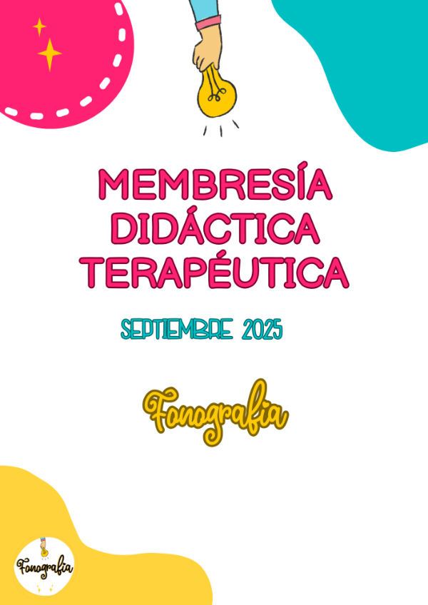 Producto - Membresía Didáctica Terapéutica SEPTIEMBRE 2025