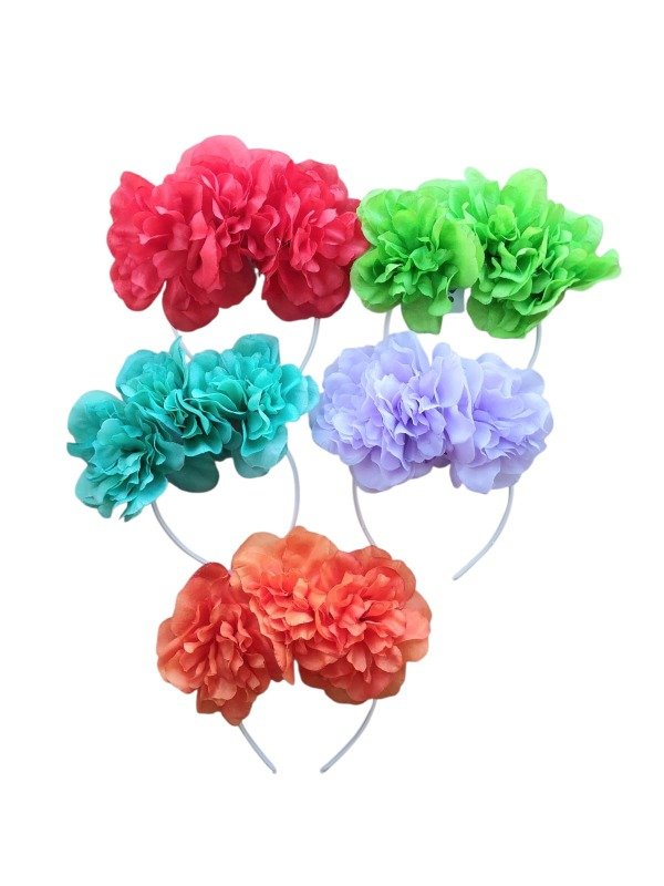 Producto - VINCHA FRIDA 3 FLORES COLOR LISO XUD