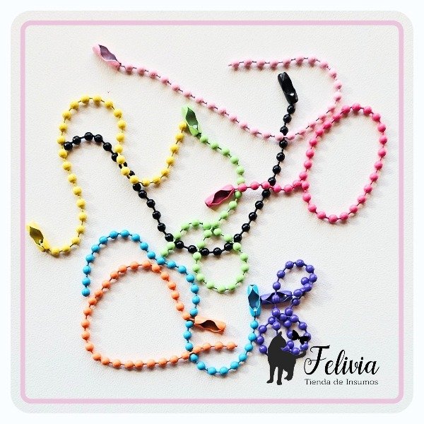 Producto - Cadena de bolitas x 10u. Color mix - 0