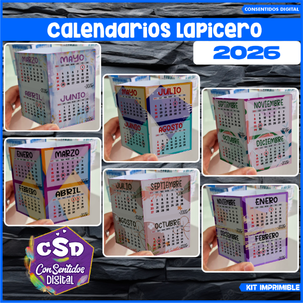 Producto - CALENDARIOS LAPICERO 2026
