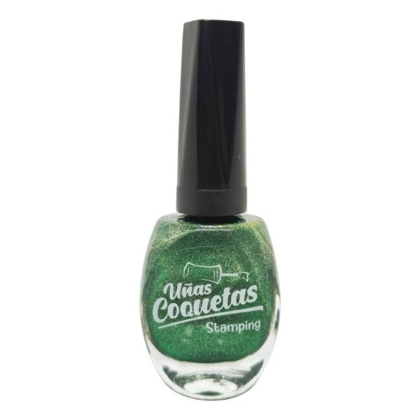 Producto - Esmalte de estampar Uñas Coquetas - Verde Metalizado