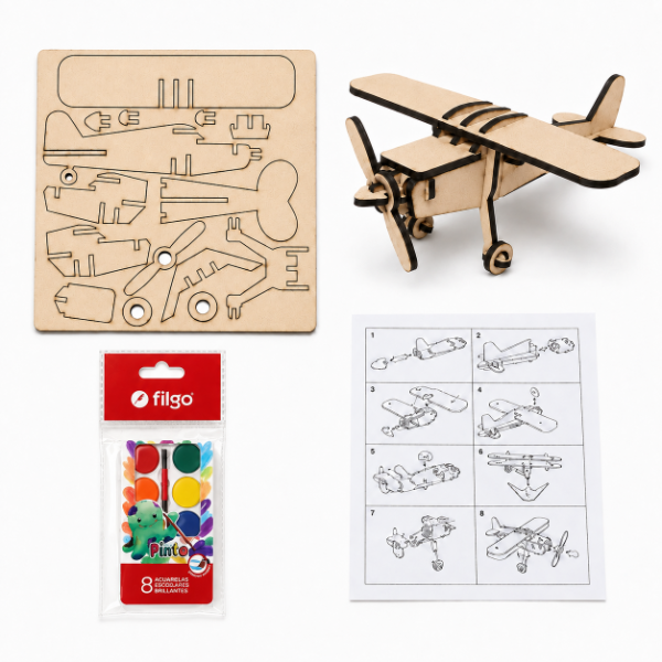 Producto - Souvenir Avion 3d Para Armar Y Pintar - 0