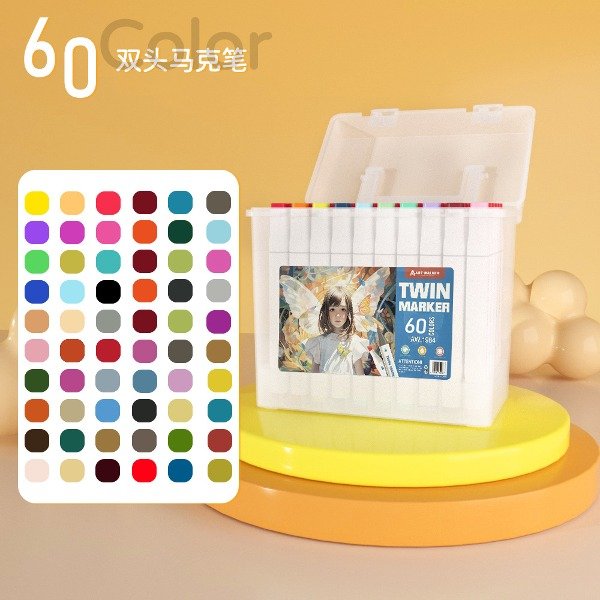 Producto - MARCADOR DOBLE PUNTO 60COLORES AW.1984