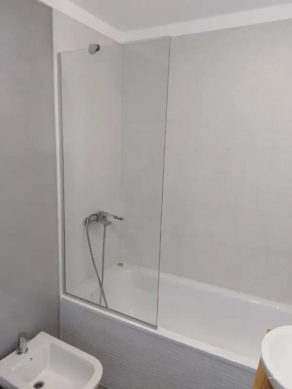 Producto - Mampara fija sobre bañera vidrios templado de seguridad de 8mm transparentes - 0