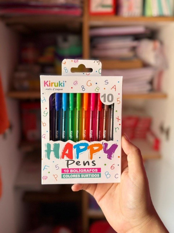 Producto - Lapiceras x 10 Colores Happy Pen kiruki