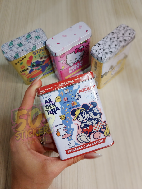 Producto - Stickers wero en LATA coleccionable MICKEY (Especial ARGENTINA) - 8 planchas