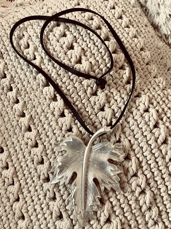 Producto - Collar foglia plata