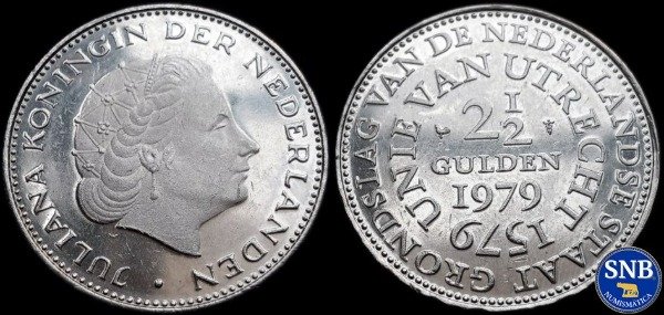 Producto - Países Bajos - 2 1/2 Gulden (1979) KM #197 - Unión de Utrecht