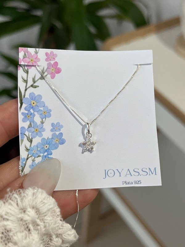 Producto - Conjunto cadena y dije flor con cubic chica