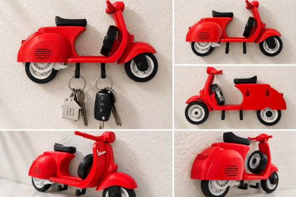 Producto - Porta Llaves Vespa Moto Scooter Perchero De Pared - 12