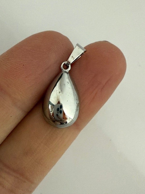 Producto - D538 Dije gota acero quirúrgico 1,5cm