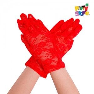 Producto - Guantes de encaje rojo