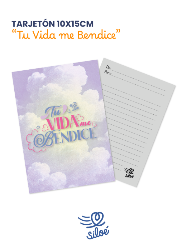Producto - Tarjetón - "Tu vida me bendice"
