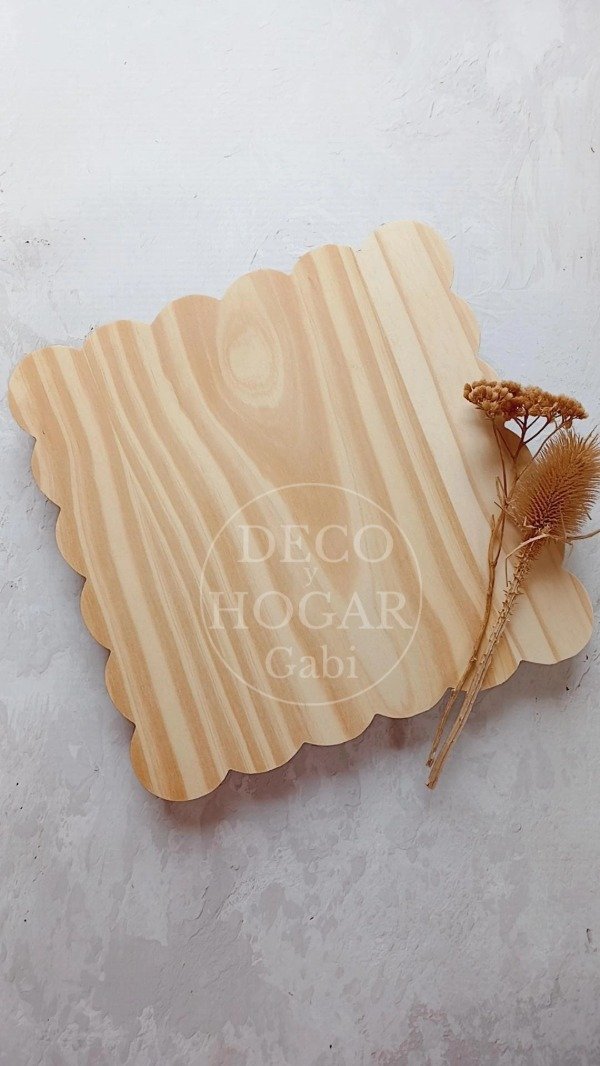 Producto - PINO tablita de apoyo florecer cuadrada