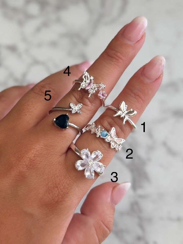 Producto - Anillos ACERO BLANCO regulables