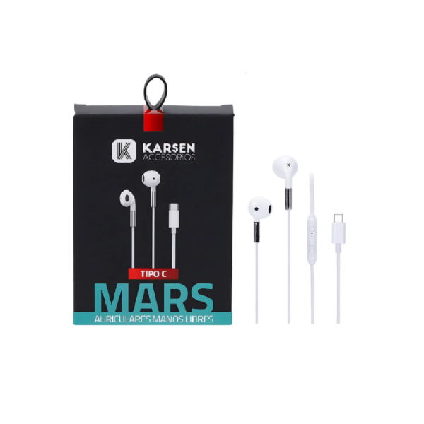 Producto - Ear Buds Mars Tipo C Blanco Karsen