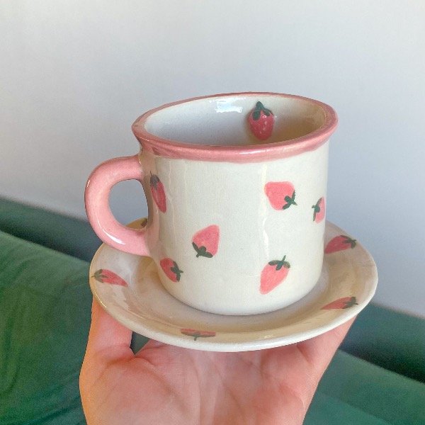 Producto - Set taza y plato Frutillas