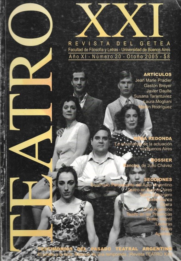 Producto - Revista Teatro XXI 20.Obra: Rancho de Julio Chávez