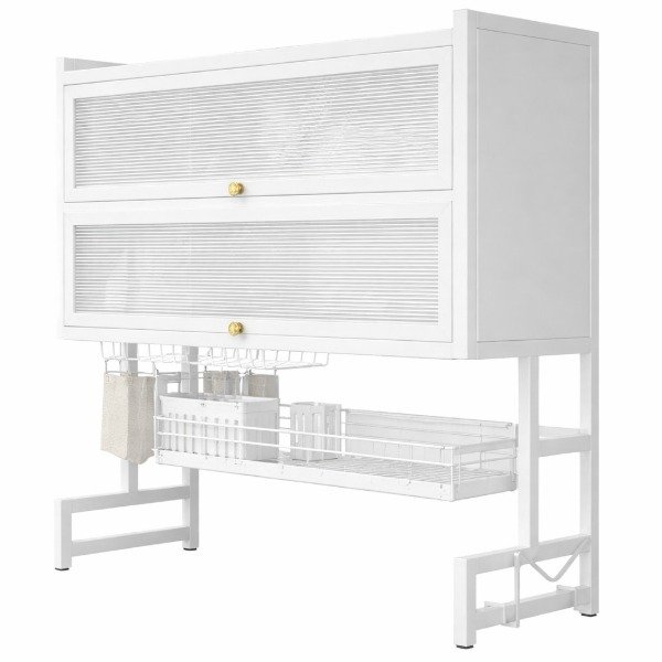 Producto - ESCURRIDOR 2 PISOS CON DOBLE PUERTA BLANCO