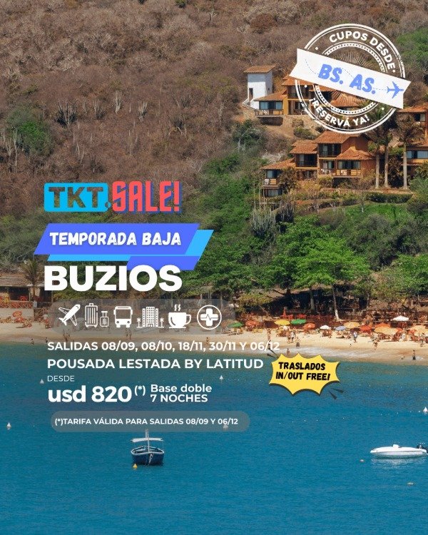 Producto - BUZIOS TEMPORADA BAJA